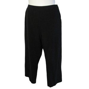 L.L. Bean 1X Black Knit Pull On Pants Stretch POCKETS